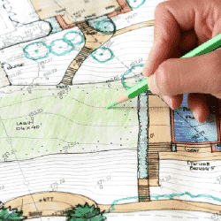 Landscape architecture design for landscaper environmental sustainability