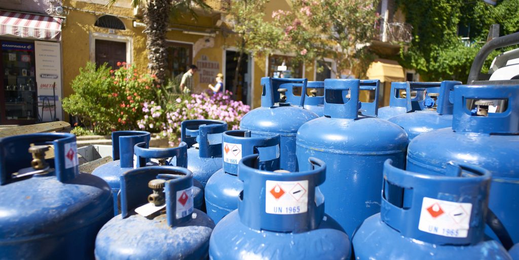 close-up-blue-metal-container