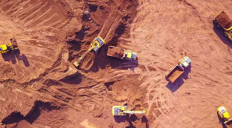 excavator-aerial-800x440 Aerial view of excavators on jobsite