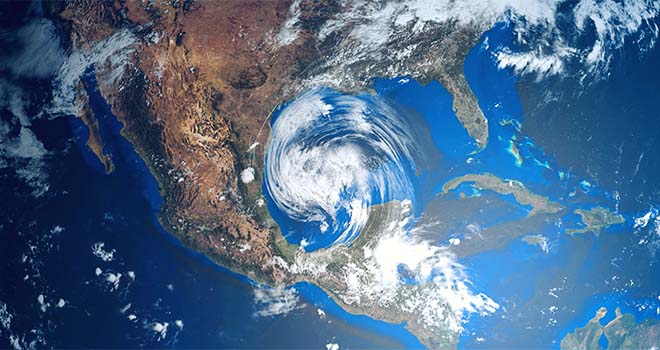 hurricane-aerial Aerial view of hurricane