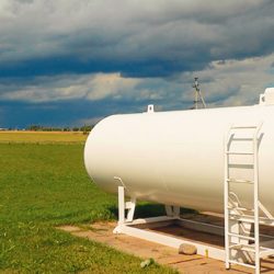 Propane tank on a farm