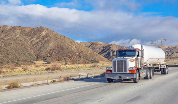 propane-truck-highway-600x350 Propane delivery truck on the highway