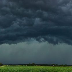 Severe weather storm clouds